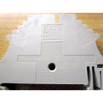 Weidmuller WDU 2.5N Terminal Block 1023700000 (Pack of 36) - Used