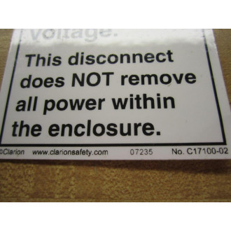 Clarion C17100-02 Label C1710002 (Pack of 4)