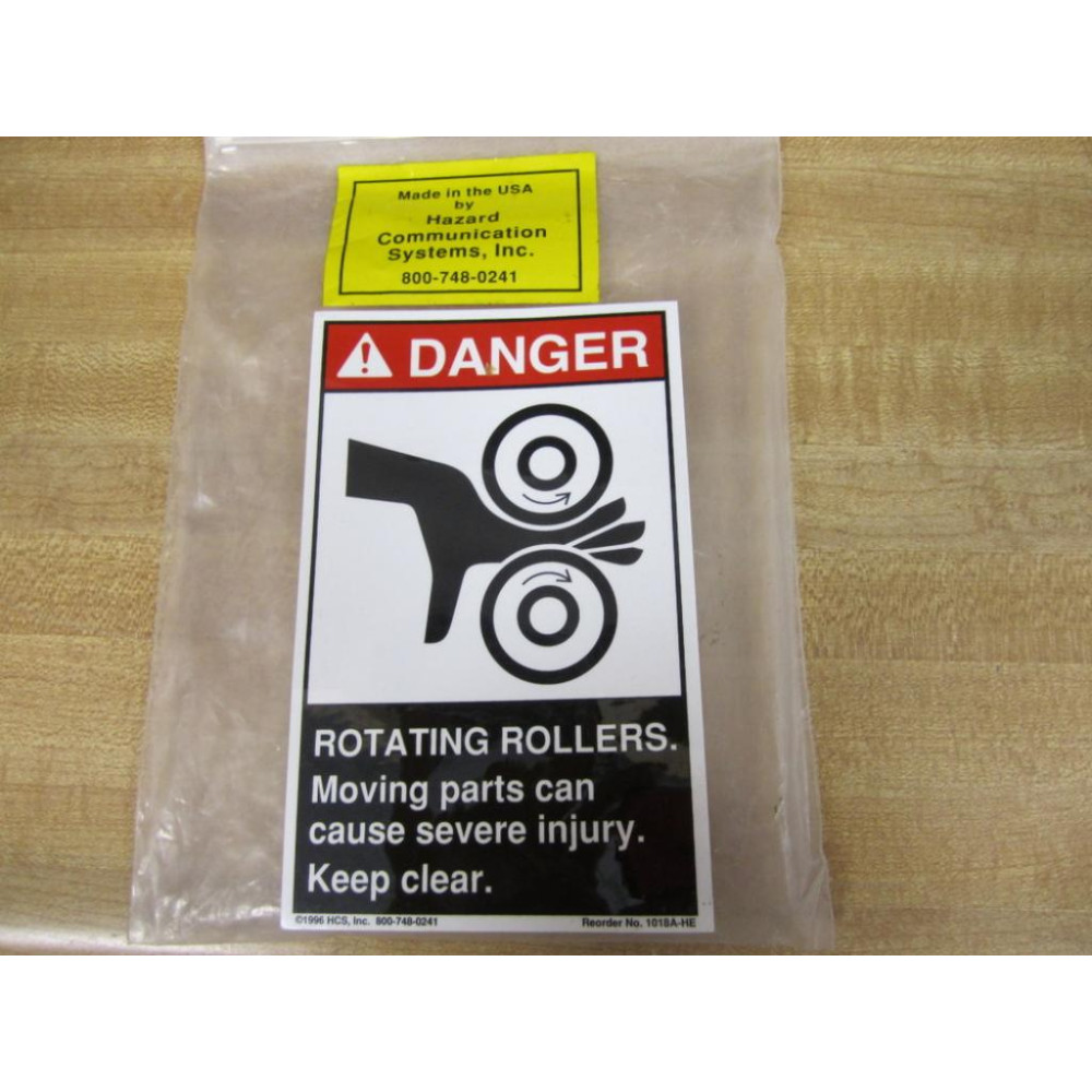 HCS 1018A-HE Label 1018AHE Danger (Pack of 25)