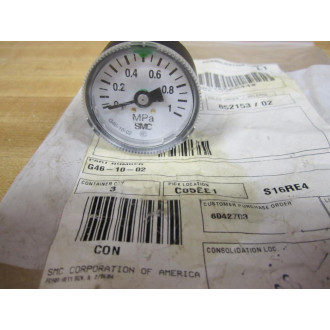 SMC G46-10-02 Gauge G461002 14" NPT 0-1 - New No Box