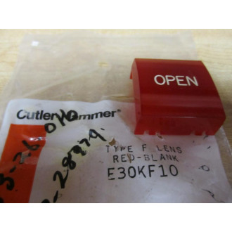 Cutler Hammer E30-KF10 Eaton Push Button Lens E30KF10 Open (Pack of 3)