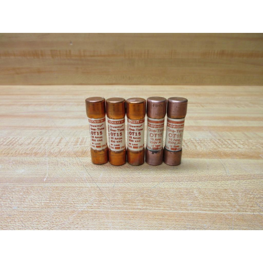 Gould Shawmut Ferraz Mersen OT15 Fuse 0T15 (Pack of 5) - New No Box