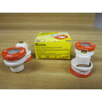 Buss SL-20 Bussmann Plug Fuse Cross Ref 6F463 (Pack of 4)