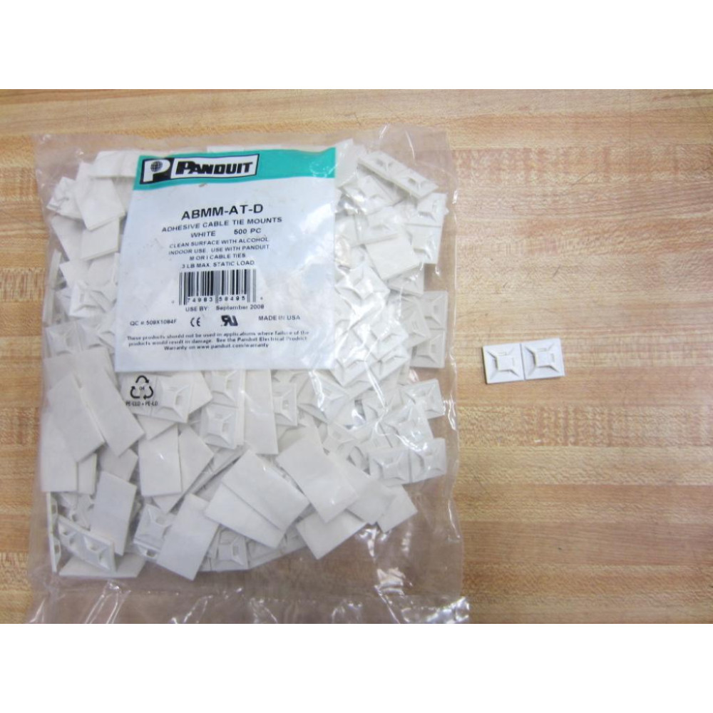 Panduit ABMM-AT-D Cable Tie Mount ABMMATD (Pack of 500)