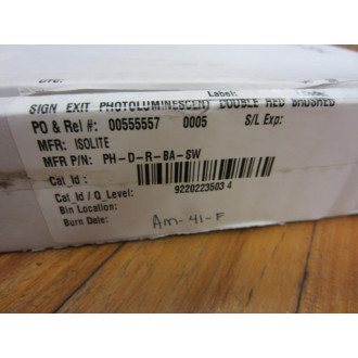 Isolite PH-D-R-BA-SW Exit Sign PHDRBASW