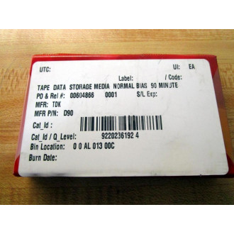 TDK D90 Storage Media Tape (Pack of 12)