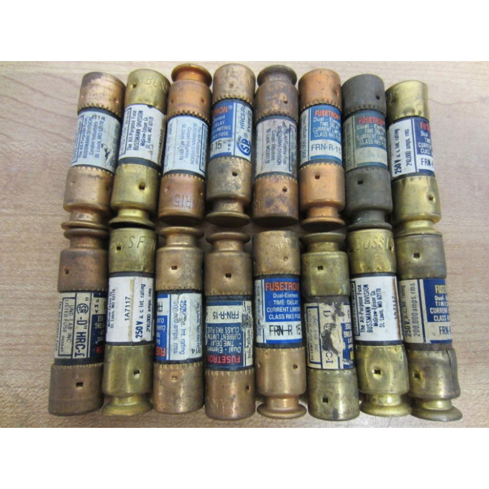 Buss FRN-R-15 Bussmann Fuse Cross Ref 1A695 (Pack of 16) - Used