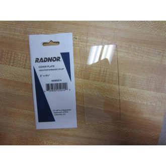 Radnor 64005014 Cover Plate 2" x 4-14" CR-39 (Pack of 5)