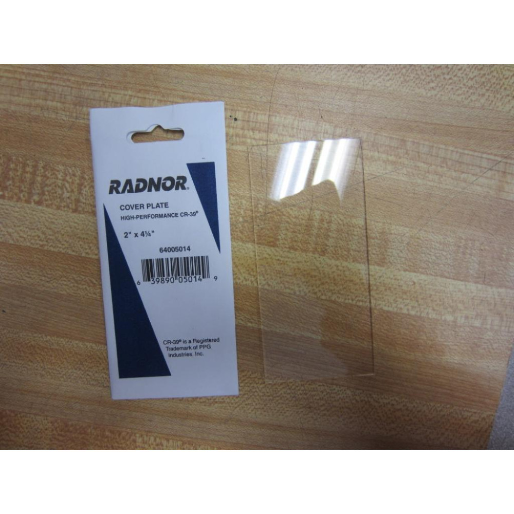 Radnor 64005014 Cover Plate 2" x 4-14" CR-39 (Pack of 5)