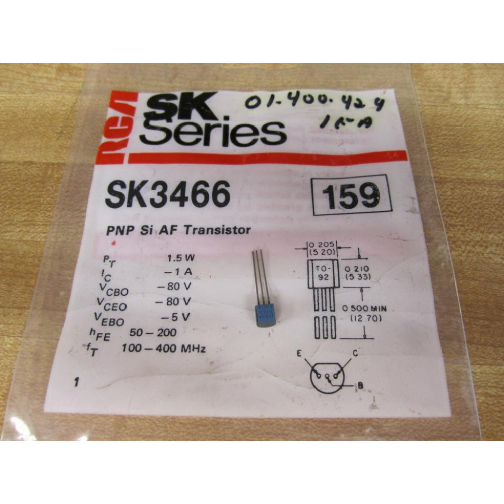 RCA SK3466159 Transistor 185SK3466EBCK (Pack of 10)