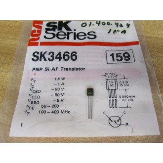 RCA SK3466159 Transistor 185SK3466EBCK (Pack of 10)