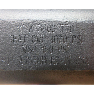Jamesbury 1-A-3600TTD Ball Valve A-3600TTD - New No Box