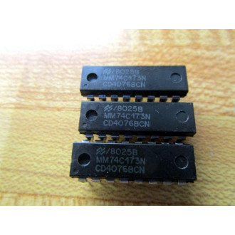 National Semiconductor MM74C173N Integrated Circuit CD40768CN (Pack of 3) - New No Box