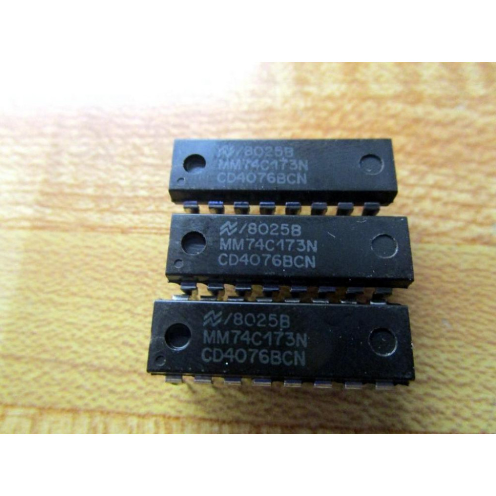 National Semiconductor MM74C173N Integrated Circuit CD40768CN (Pack of 3) - New No Box