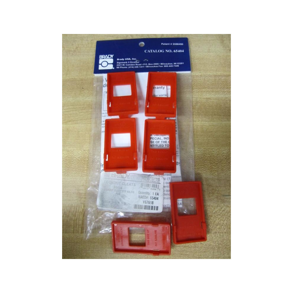 Brady 65404 Lockout Cleat 65404 (Pack of 6)
