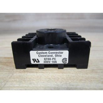 Custom Connector 0T08-PC Relay Socket 0T08PC 300V 10A (Pack of 4) - New No Box