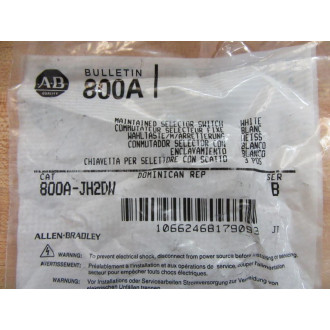 Allen Bradley 800A-JH2DW Selector Switch