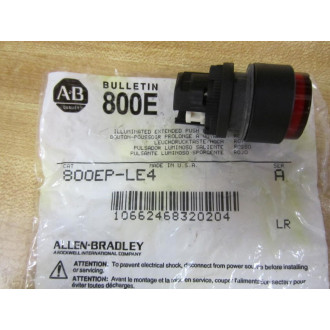 Allen Bradley 800EP-LE4 Red Button 800EPLE4 Series A