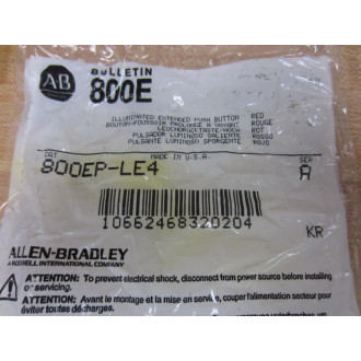 Allen Bradley 800EP-LE4 Red Button 800EPLE4 Series A