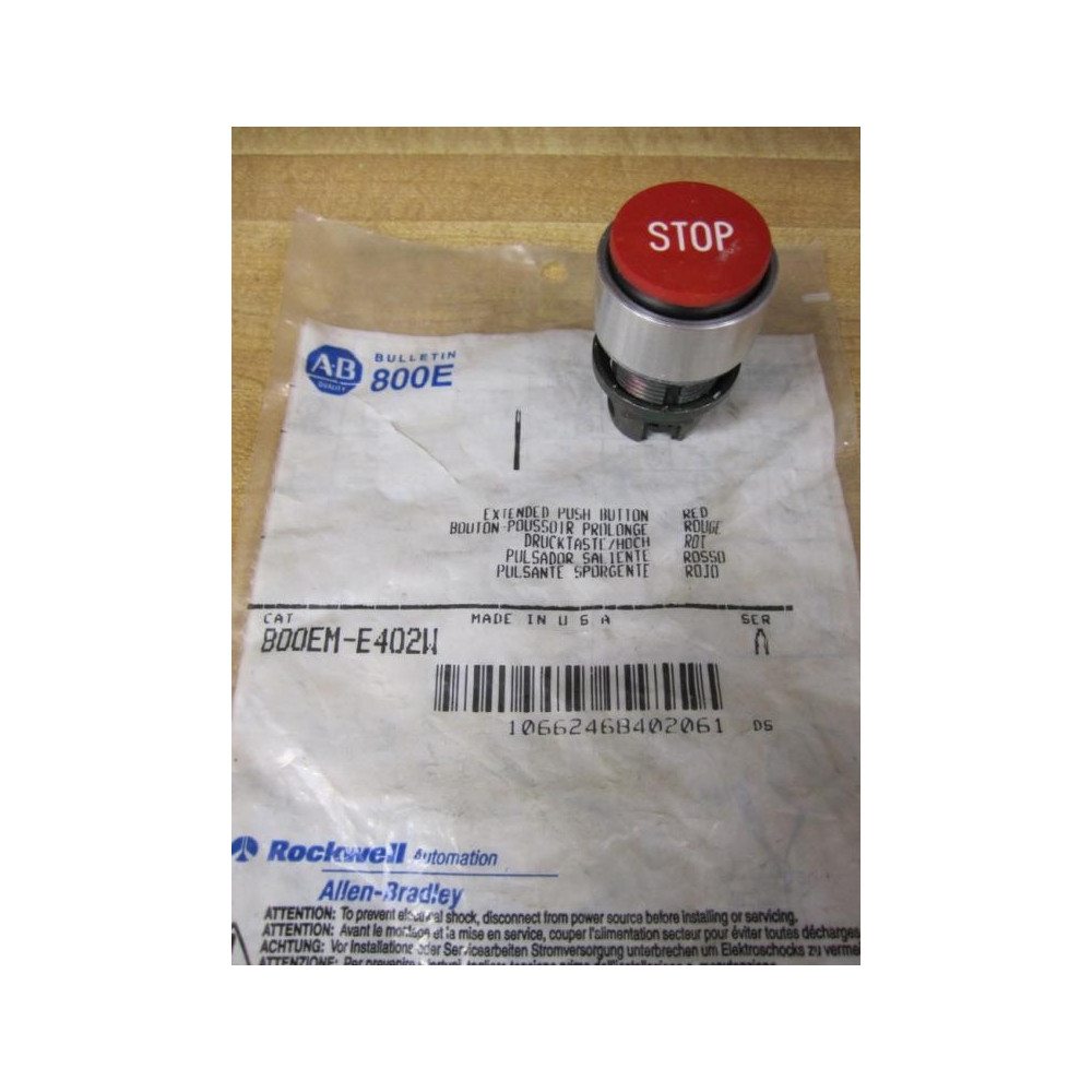 Allen Bradley 800EM-E402W Stop Push Button 800EME402W