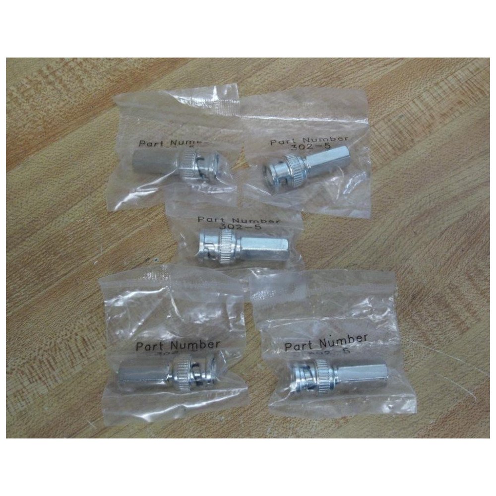 Bass Electronics 302-5 BNC Male Connector 3025 (Pack of 5)