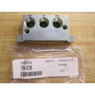 Numatics 104-238 Left End Plate - New No Box