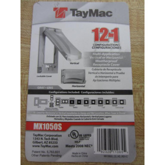 Tay Mac MX1050S Receptacle Cover (Pack of 2) - New No Box