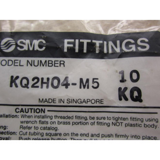 SMC KQ2H04-M5 Male Fitting KQ2H04M5 (Pack of 10)