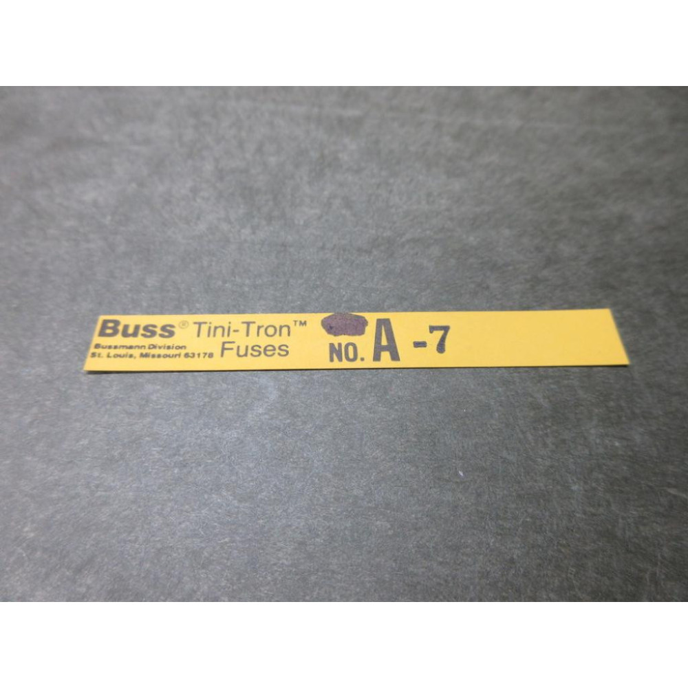 Buss A-7 Bussmann Resistor Fuse A7 (Pack of 9)