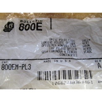 Allen Bradley 800EM-PL3 Pilot Light Operator 800EMPL3 (Pack of 3)