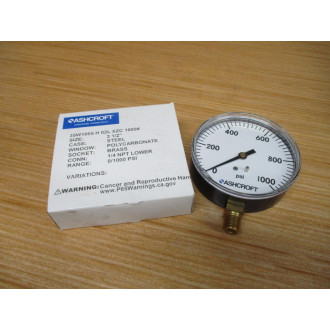 Ashcroft 35W1005 H 02L XZC 1000 Pressure Gauge