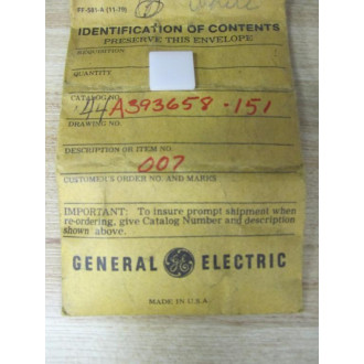 General Electric 44A393658-151 Square Lens 44A393658151 - New No Box