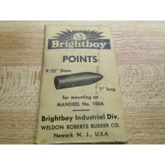 Brightboy 101 Abrasive Point Bullet Shape (Pack of 5) - New No Box