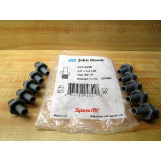 John Guest PI051222S Stem Adapter Fitting (Pack of 10)