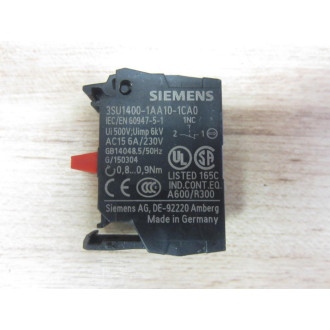 Siemens 3SU1400-1AA10-1CA0 Contact Block
