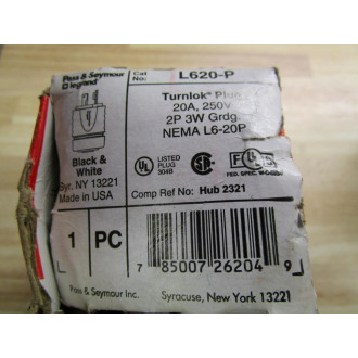 Pass & Seymour L620-P Plug TurnLock L620P