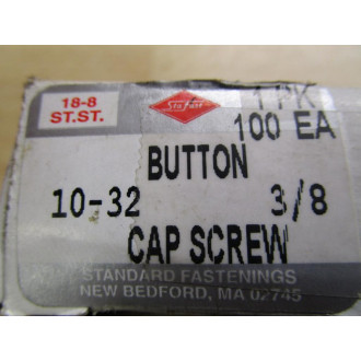 Standard Fasteners 10-32 Button Cap Screws (Pack of 100)