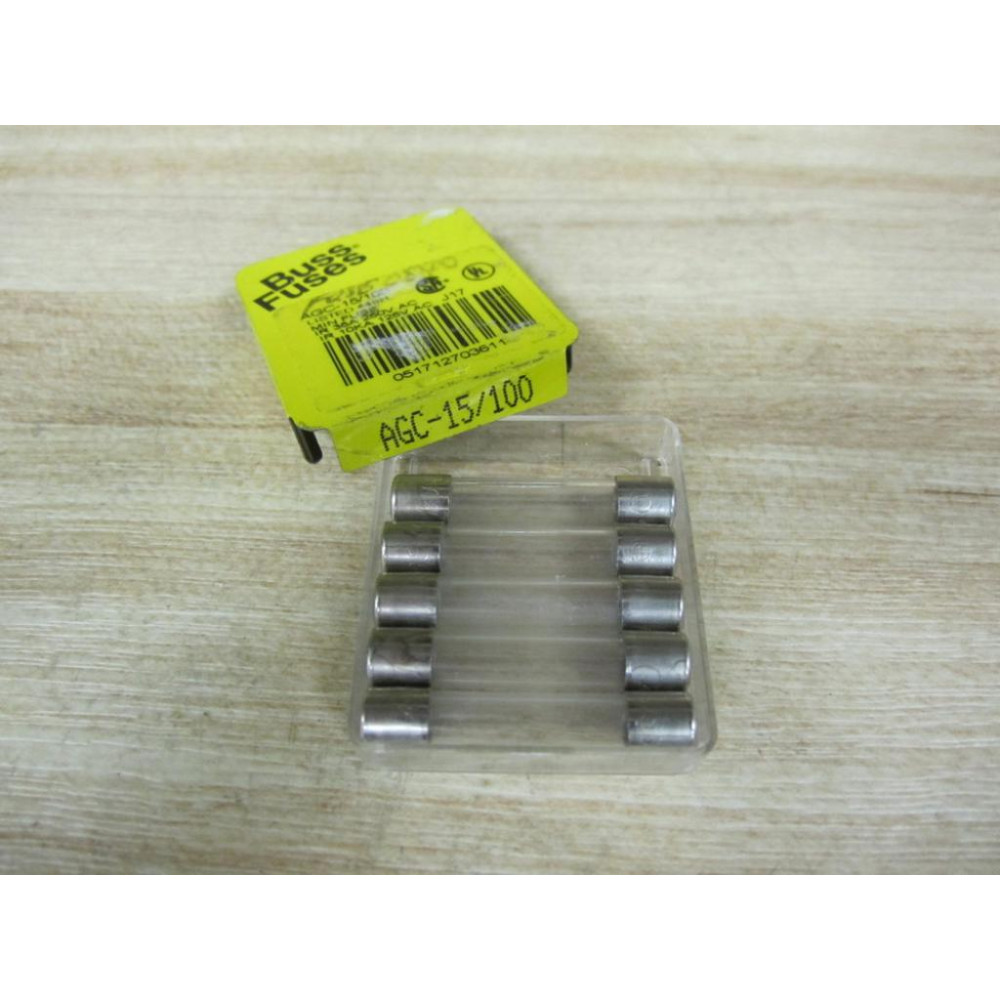 Buss AGC-15100 Bussmann Fuse Cross Ref 6F002 Fine Wire (Pack of 5)