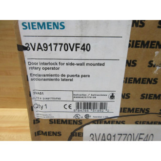 Siemens 3VA9177-0VF40 Door Interlock 3VA91770VF40