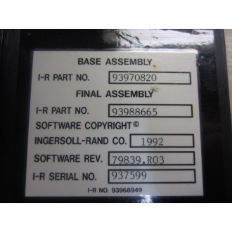Ingersoll Rand 93970820 Module Software Rev 79839.R03 - Used