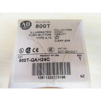 Allen Bradley 800T-QAH24C Push Button Switch