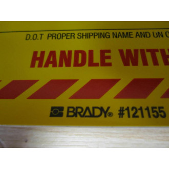 Brady 121155 Hazardous Waste Label (Pack of 12) - New No Box