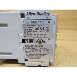 Allen Bradley 100-C09EJ10 Contactor 100C09EJ10 - New No Box