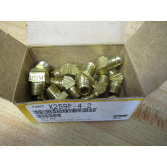 Parker X259F-4-2 Brass Fitting X259F42 (Pack of 10)
