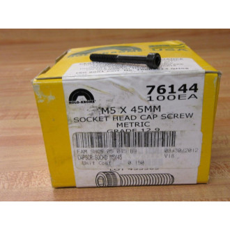 Holo-Krome 76144 Socket Head Cap Screw M5 X 45MM (Pack of 97)