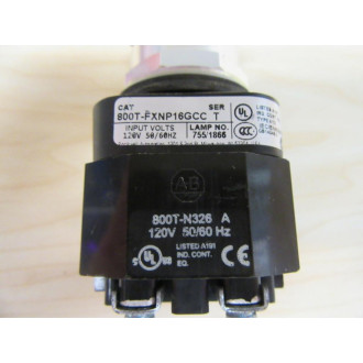 Allen Bradley 800T-FXNP16GCC Push Pull Switch - New No Box