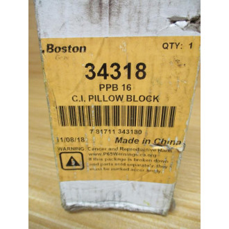 Boston Gear 34318 Pillow Block PBB 16