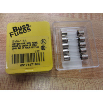 Buss GMA-1.5A Bussmann Fuse Cross Ref 6F099 (Pack of 10)