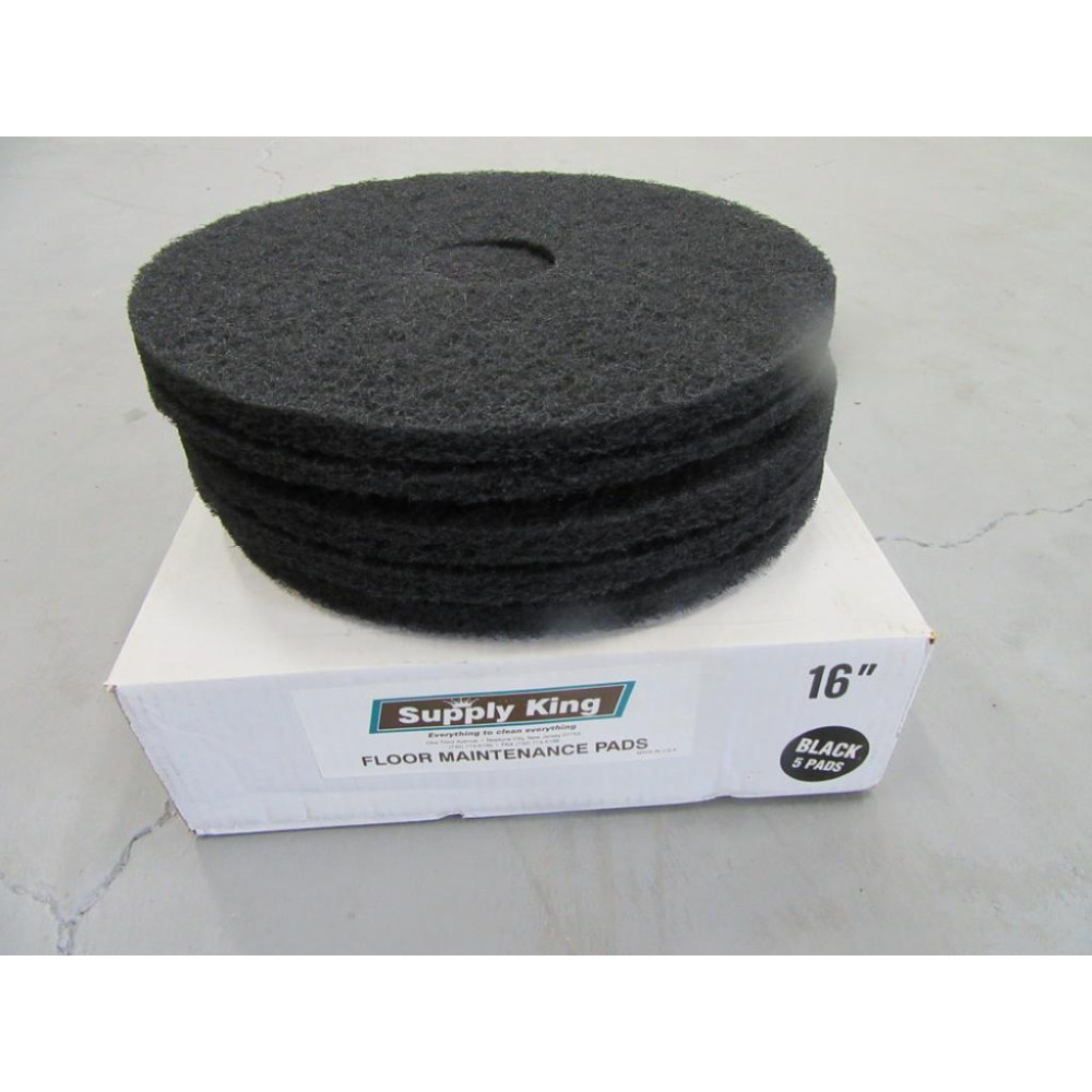 Supply King BWK 4016BLA Standard Stripping Floor Pads 16" (Pack of 75)