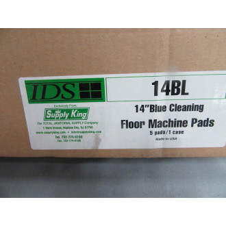 IDS Supply King 14BL Floor Machine Pads 14" Blue Poly-Resin (Pack of 15)